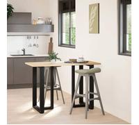 BEL-ACHAT* Base pour table Pieds de table de bar en T - Lot de 2 - JMS - , noir, 60x35x(90-91) cm, acier Prom26943046