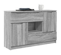 BEL-ACHAT* Buffet - Bahut Meuble Enfilade - Fonction d'affichage, Gris Sonoma 100x30x65,6 Bois d'ingénierie Prom47238715