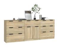 BEL-ACHAT* Buffets - Lot de 3 - Capacité généreuse - Cabinet Meuble Enfilade Chêne sonoma Bois d'ingénierie Prom39288457