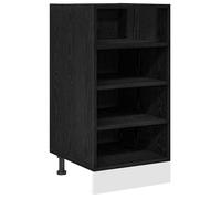 BEL-ACHAT* Meuble de stockage Moderne - design bas - Meuble de cuisine/Buffet mi-haut de cuisine bas Riga Chêne noir 40x44,5x81,5cm