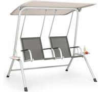 Bel Air Duo Swing Balancelle de jardin pour 2 personnes - gris & crème