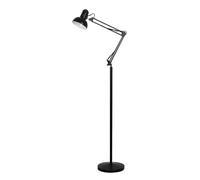 BEL AIR HOME - Lampadaire Articulé ANTIGONA | Design Vintage Rétro | Bras Réglable pour Éclairage Directionnel | Lampe de Salon et Chambre Élégante | E27 (NOIR)