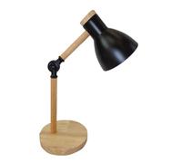 BEL AIR HOME - Lámpara Flexo d'Écriture TEACHER - 1xE-27 - Métal et Bois - Idéal pour Bureau et Chambre - Noir - Design Moderne et Élégant, Matériau: Métal (AMPOULE NON INCLUSE) (NOIR)