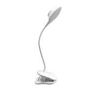 BEL AIR HOME - Lampe de Bureau 5W CLIP à Piles, 3 Températures de Lumière 3000K, 4000K, 6500K, LED Tactile, Lampe Pince pour Meuble, Finition Blanche - Métal, Idéale pour Fille (BLANC)