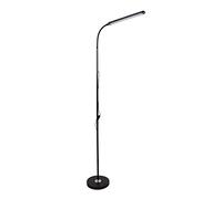 BEL AIR HOME - Lampe pied de salon LED avec 3 températures de lumière réglables - intensité ajustable et prise USB - Idéal pour l'éclairage de bureau et de maison (NOIR)