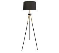 BEL AIR HOME - NAPOLI Lampadaire Trépied 3 Pieds, 1xE-27 (AMPOULE NON INCLUSE) Hauteur 160 CM, Design Elégant et Moderne, Parfait pour Salon, Chambre à coucher, Bureau (NOIR)