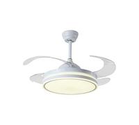 BEL AIR HOME - Ventilateur de plafond Cocon Moteur DC avec pales amovibles avec lumière LED 36 W (3000K, 4000K, 6500K) avec télécommande incluse (blanc) (BLANC MINI)