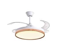BEL AIR HOME - Ventilateur Plafond LED Cosmos 36W - Moteur DC Silencieux - Pales Déployables - 3 Températures de Lumière - Télécommande & Mode Hiver - Blanc, Métal
