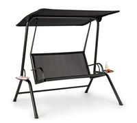 Bel Air Mono Swing Balancelle avec auvent - cadre acier noir