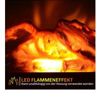 BEL Cheminée électrique murale Modèle 5 effet flamme réaliste style moderne salon