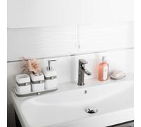 BELA Set accessoires de salle de bain en polyrésine Blanc 5 pièces (Bela-Set1)