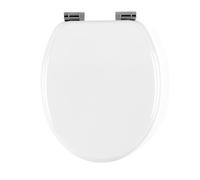 Beldray abattant WC bois blanc - soft-close, installation facile, charnières en alliage de zinc, 340 x 415 mm, 370 x 430 mm, bois certifié FSC®