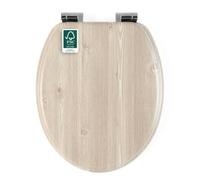 Beldray abattant WC chêne, fermeture douce, blanc, FSC®-Certified