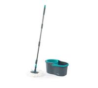 Beldray Anti-Bac 360° Balai-serpillière Rotatif avec Seau Double essorage, 3,6 L, Manche 125 cm, 2 têtes Microfibre, système de Nettoyage antibactérien