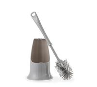 Beldray Antibac Brosse de Toilette en Silicone - Comprend Un Support, Nettoyeur de Rebords Intégré, Traitée avec Pyrithione de Zinc pour Réduire l'Accumulation de Bactéries, Poils Non Rayants