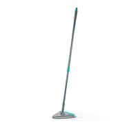 Beldray Balai Triangulaire Anti-Bac à Tête Pivotante à 90° pour Plinthes et Murs, Manche de 138 cm, Raclette Flexible, 2 Tampons Microfibre Lavables, Traitement Antibactérien