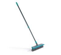 Beldray Brosse à récurer Anti-bac 2 en 1 pour Sol - Récurage, raclette et Brillance avec Manche télescopique jusqu'à 128 cm, Poils Anti-Rayures, Pare-Chocs en Caoutchouc, Traitement antibactérien