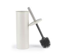 Beldray Brosse WC et Support - Traité Anti-bac, Poils en Silicone Anti-Rayures, Anti-éclaboussures, Design Discret fermé, Long Manche, tête hygiénique Facile à Nettoyer, résiste aux Taches, métal