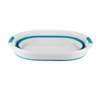 Beldray LA034816T Panier à Linge, Panier de Rangement à Linge, Corbeille à Linge Pliable de Forme Ovale, Capacité 27L, Léger, Poignées en Plastique Durables, Peu Encombrant & Portable, Turquoise