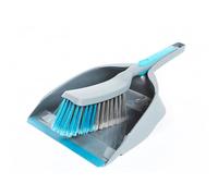 Beldray LA049254 Ensemble Pelle et Balayette à Main, Set Mini-Pelle et Balai Petite, Brosse à poils doux, Rangement Facile, Peu Encombrant, Design Compact, Turquoise/Gris