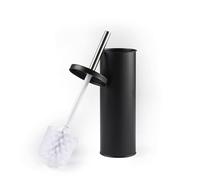 Beldray LA059451BLKFEU7 Ensemble Brosse & Support De Toilette - Brosse De Nettoyage pour Cuvette De Toilette, Poils Rigides, Support Hygiénique avec Couvercle, Mince pour Un Rangement Facile, Noir