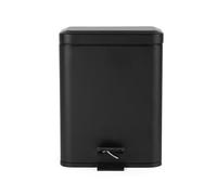 Beldray Poubelle à double compartiment - Poubelle de séparation rectangulaire, 5 l, seau intérieur amovible, pédale à pied, grande poubelle pour bureau, salle de bain, chambre à coucher, noir,