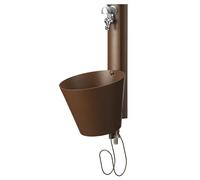 belfer Fontaine murale de jardin avec double robinet 42/PRS Rouille