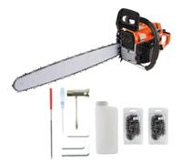 Belfoyer Tronçonneuse Thermique Professionnelle, Moteur Puissant 2 Temps pour Abattage et Élagage, Démarrage Rapide & Système Anti-Vibration, Guide 45cm Orange