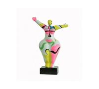Belhome Statuette Femme Multicolore Flashy H34cm - Pink Donna