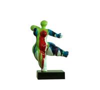 Belhome Statuette Femme Ronde résine Multicolore H33cm - Dancy 3