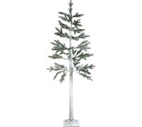 BELIANI Arbre décoratif d'extérieur blanc artificiel 180 cm LED Décoration de Noël enneigée d'intérieur style scandinave