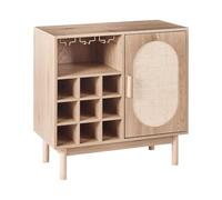 Beliani Armoire à Vin Marron Clair Panneau de Particules de Bois 1 Portes