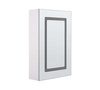 Beliani - Armoire de Toilette - Condor - avec LED, en Contre-plaqué et Verre, Bl