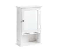 Beliani Armoire de Toilette Murale Moderne en MDF 34 x 53 cm Rangement Salle de Bain Blanc Huila