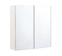 Beliani - Armoire de Toilette - Primavera - en Contreplaqué et Verre, Blanc et M
