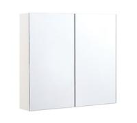 Beliani - Armoire de Toilette - Primavera - en Contreplaqué et Verre, Blanc et M