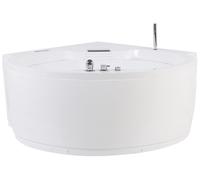Beliani - Baignoire Balnéo d'Angle avec LED et Haut Parleur Bluetooth Blanc