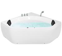 Beliani - Baignoire d'Angle Balnéo - Meves - Moderne en Acrylique pour 2 Pe