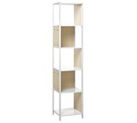 Beliani - Bibliothèque - Bogota - Bois Clair et Blanc 5 Compartiments