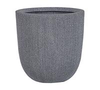 Beliani - Cache-pot - Chios - Rond, 44x44x48 cm, en Polyrésine, Gris