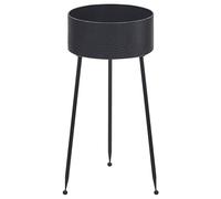Beliani - Cache-pot - Leika - 29 x 26 x 50 cm - en Acier, Noir