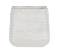 Beliani - Cache-pot - Parikia - 50 x 50 x 49 cm, en Polyrésine, Blanc Poudré