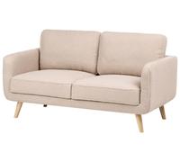 Beliani Canapé 2 Places Rembourré Pieds en Bois Style Traditionnel Tissu Bou eige Kilja