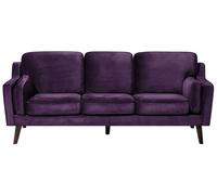 Beliani - Canapé 3 places en velours violet LOKKA