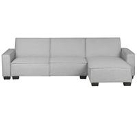 Beliani - Canapé Angle à Gauche - Romedal - Tissu, Gris Clair