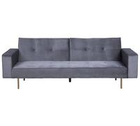 Beliani - Canapé Clic-Clac - Visnes - Velours, Gris