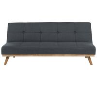 Beliani - Canapé Convertible 3 Places - Froya - Tissu, Gris Foncé