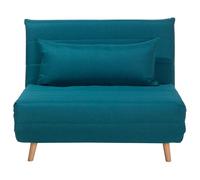 Beliani - Canapé Convertible - Setten - Tissu, Bleu Turquoise
