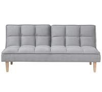 Beliani - Canapé Convertible - Siljan - Tissu, Gris Clair