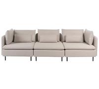 Beliani Canapé d'angle Moderne en Tissu 3 Places Modulable Beige Egeris